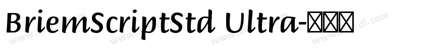 BriemScriptStd Ultra字体转换